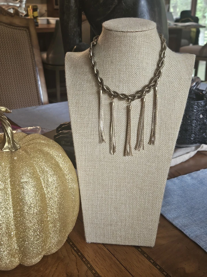 Abercrombie & Fitch 粗链条纹项链金色 — 第 1/4 张图片