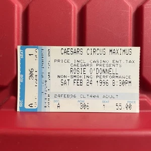 Boleto de comedia de pie Rosie O Donnell Caesars Circus Maximus 24 de febrero de 1996 - Imagen 1 de 2