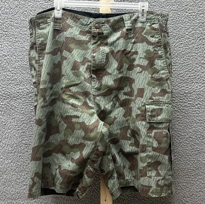 Volcom Shorts Mens 40 Green Camouflage Cargo Pockets Camo Twill - Image 1 of 4
