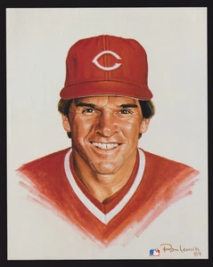 1989 RON LEWIS Pete Rose CINCINNATI REDS UNSIGNIERT 8 x 10 FOTOKARTE #19 - Bild 1 von 1