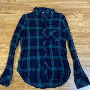 Damen Jeans Silber kariert Knopfleiste Größe M - Bild 1 von 4