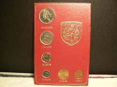 Juego de seis monedas de Holanda 1971-1974 de Países Bajos Foto 1 de 4