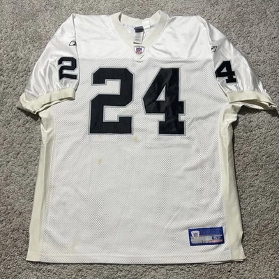 正品 2001 年查尔斯·伍德森奥克兰突袭者队球衣 52 锐步足球拉斯维加斯 — 第 1/4 张图片