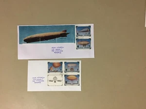 Set of two Korea ZEPPELIN-BALLOONING related covers with five stamps+label - Picture 1 of 1