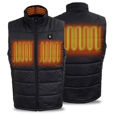 NexGen Heat Men’s & Women’s Heated Puffer Vest – Black Winter Riding & Outdoor - Image 1 of 4