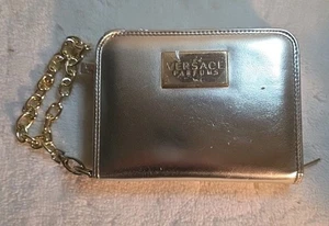 Versace Parfums Card Holder Travel Gold Wristlet Bag READ - Picture 1 of 8