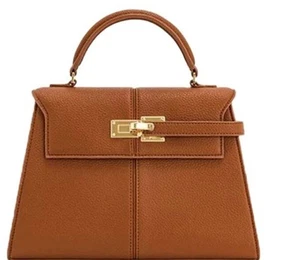 Brown Tote Fashion Womens Ladies Shoulder Bag Ladies Faux Leather Handbag Girl - Picture 1 of 2