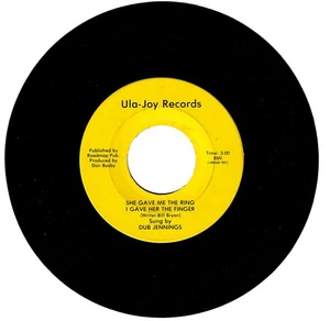 Dub Jennings. She Gave Me The Ring, I Gave Her The Finger/Ballad Of The.  45rpm - Picture 1 of 1