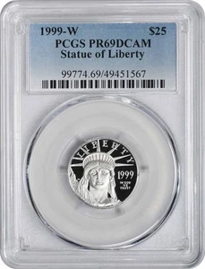 1999-W $25 American Platinum Eagle PR69DCAM PCGS - Picture 1 of 2