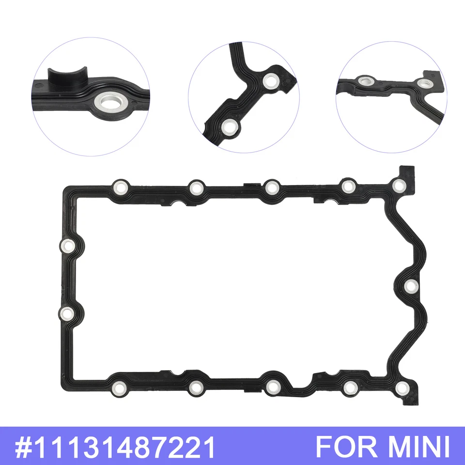 For Mini Cooper 2002-2008 1.6L L4 DOHC SOHC Engine Oil Pan Gasket 11131487221. - Image 1 of 4