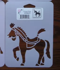 Stencil Circus Pony W9423 horse journal StenSource crafts cards template - Picture 1 of 1