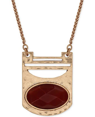 New Lucky Brand Golden Dream Red Carnelian Pendant Long Necklace, 30"L - Image 1 of 2