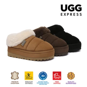 UGG EVERAUU® UGG Slippers Women SheepskinWool Ankle Platform Ulrika - Picture 1 of 26
