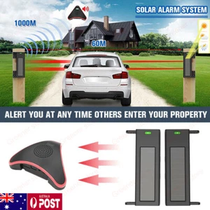 Solar Wireless Infrared Detector Driveway Alarm Motion Sensor System Security AU - Picture 1 of 12