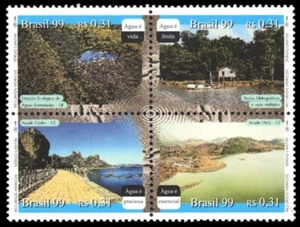 BRAZIL 2724 - Water Resources "Se-tenant Block" (pb72011) - Picture 1 of 1