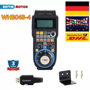 『Ger』 USB Mach3 CNC 4 Achse Wireless Handrad MPG für CNC Fräsmaschine XHC WHB04B - Bild 1 von 13