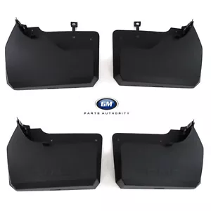 2019-2024 GMC Sierra 1500 Front & Rear Molded Splash Guard Pkg Black OEM GM - Picture 1 of 12