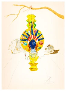 American Clock-Timeless Statue A2 by Salvador Dali Quality Canvas Print - Bild 1 von 1