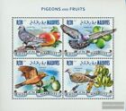 Maldives 5445-5448 Sheetlet (complete. issue.) MNH 2014 Pigeons and Fruits