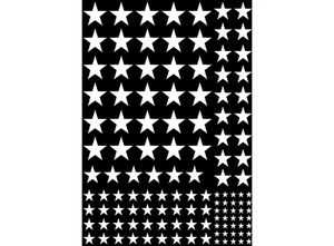 Stars 125 pcs 1/8 to 1/2 Inch White Fused Glass Decals - Picture 1 of 2