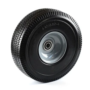NK 10" Heavy Duty Solid Rubber Flat Free Tubeless Hand Truck/Utility Tire - Picture 1 of 16