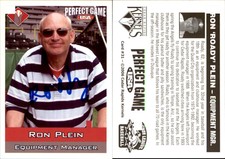 Ron Plein Signed 2006 Perfect Game Cedar Rapids Kernels #31 Card Auto