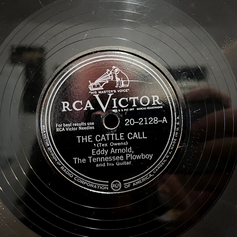 EDDY ARNOLD - The Cattle Call / I Walk Alone (1947) 10" Shellac 78RPM Record - E - Image 1 of 4