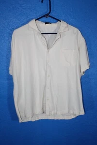 COOFANDY Hombre Talla L Beige Lino Botón Manga Corta Camisa - Imagen 1 de 4