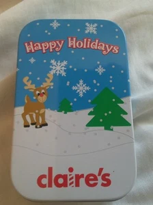 Claire's christmas earings, 4 red & green sets in gift tin. Bnip - Picture 1 of 2