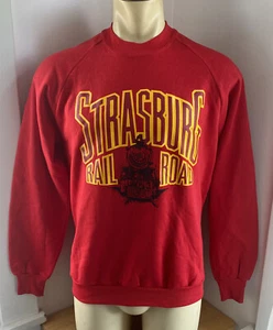 Vintage Strasburg Eisenbahn Zug rot Trikot L 42-44 Sweatshirt RAR Rarität - Bild 1 von 7