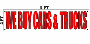 Wir kaufen Autos & LKW Banner Schild 2x8 - Bild 1 von 2