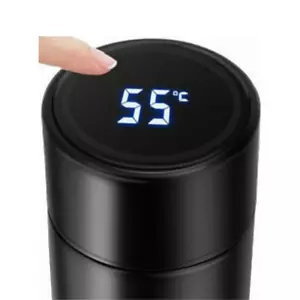 SMART THERMOS FIASCHETTA SOTTOVUOTO BORRACCIA ACCIAIO INOX CON DISPLAY TEMPERATURA - Foto 1 di 7
