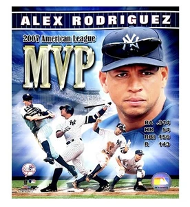 ALEX RODRIGUEZ NEW YORK YANKEES OFFICIAL LICENSED 8X10 BASEBALL PHOTO 2007 MVP - Picture 1 of 1