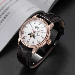 Reloj mecánico automático Sugess para hombre fase lunar relojes de pulsera Seagull ST2528 - Imagen 1 de 18
