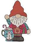 GNOME WITH UGLY CHRISTMAS SWEATER 03 embroidery Machine Design Pattern PES