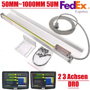 50~1000MM Linear Scale 5um Milling Drilling Lathe 2 3 Axis Digital Readout DRO - Picture 1 of 34