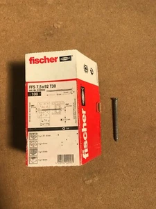 Fischer FFS 7.5 x 92mm Frame Fixing Screws T30 UPVC Window Door 100PCS £25+vat - Picture 1 of 5