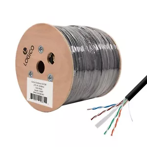 Cat5e Unshielded Ethernet Network Cable 1000ft Direct Burial Bare Copper - Picture 1 of 5