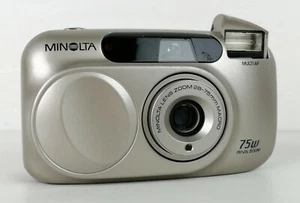 MINOLTA 75W RIVA ZOOM - ANALOGE KAMERA - NICHT FUNKTIONSFÄHIG  - Bild 1 von 2