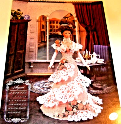 Annie's Calendar Bed Doll Society - August Ball Gown -Fashion Doll Crochet (T) - Image 1 of 4