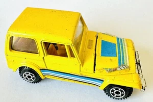 Yat Ming Yellow Jeep CJ-7 Vintage Diecast Toy Car 1:64 Made in Hong Kong - Picture 1 of 6