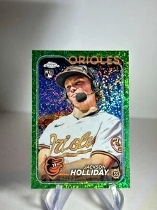 2024 Topps Chrome Jackson Holliday Rookie Image Variation SP Green Speckle /99 - Bild 1 von 2