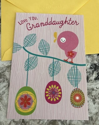 Cartão Hallmark Páscoa 🐣 Love You GRANDDAUGHTER Wonderful Sunshine 5”x7” - Imagem 1 de 4