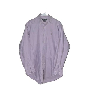 Camisa Ralph Lauren Para Hombres Yarmouth Algodón Abotonada Manga Larga Talla 15-32 - Imagen 1 de 4