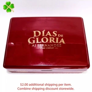 Caja de cigarros de madera vacía Dias De Gloria Gordos 10,25" x 7,25" x 2,5" - Imagen 1 de 9