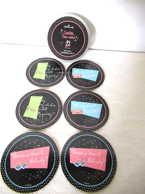 Hallmark 芭比娃娃 45 周年纸板/叉 6 件套杯垫 — 第 1/4 张图片