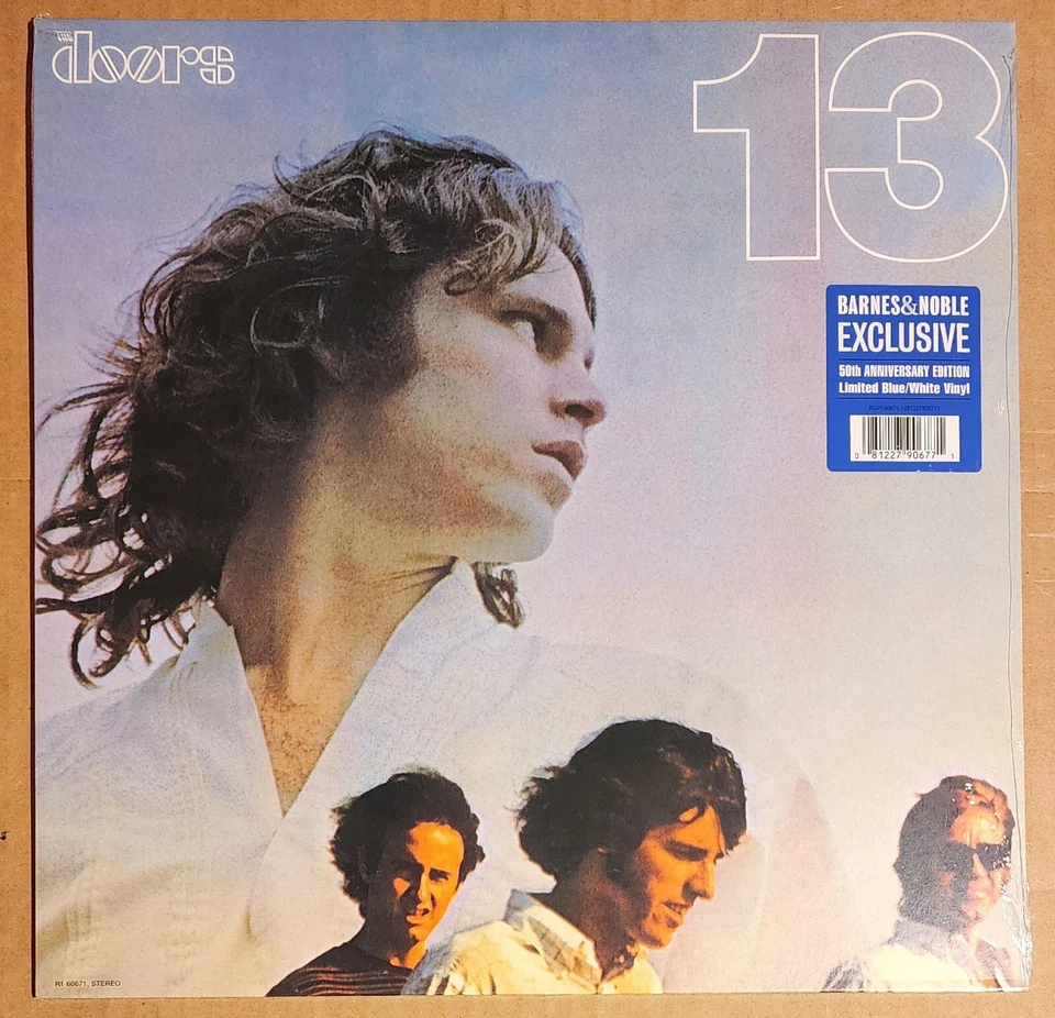 The Doors 13 Blue & White Vinyl LP 50th Anniversary Limited Edition Near MINT