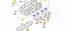 KIT 4 O'RING COLLETTORE ASPIRAZIONE KAWASAKI ZR 7 ZR7 1999 2000 2001 2002 2003 - Foto 1 di 1