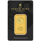 1 Oz. Gold Bar - Perth Mint - 99.99 Fine In Assay