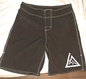 Gracie Jiu-Jitsu Training Fight Shorts Mens Sz:36 Black MMA BJJ With Drawstring - Picture 1 of 3